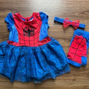Spider-Themed Red and Blue Kids Costume Set